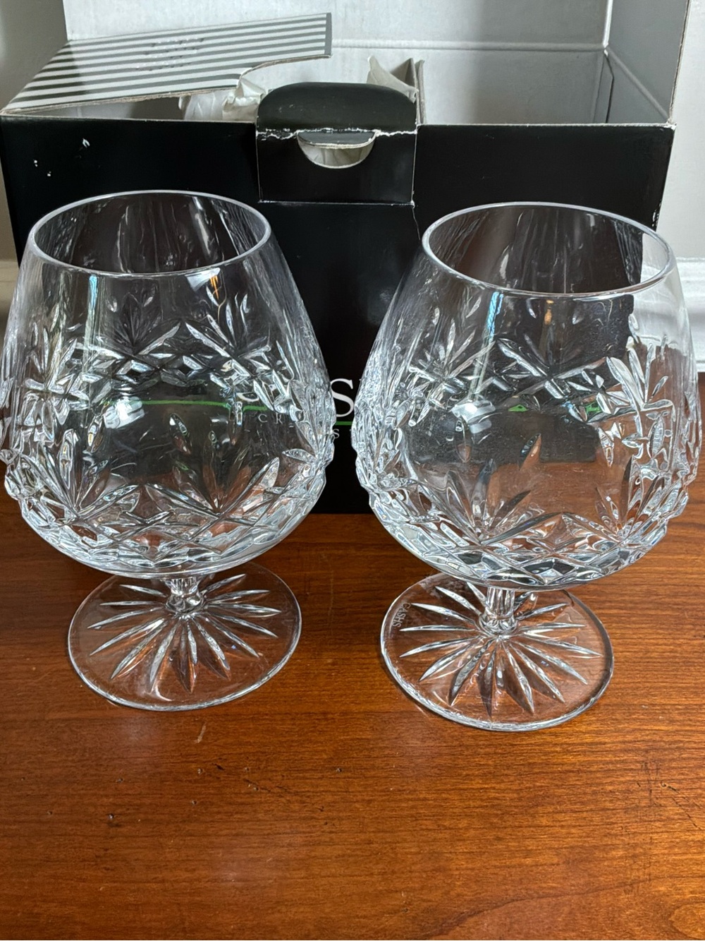 Discontinued Cash’s Annestown Brandy Snifters Crystal Glasses